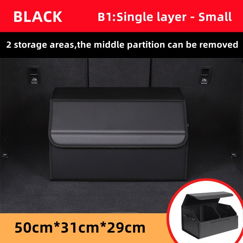 Car Guru Leather Large Capacity Trunk Organizer Box - Image 8