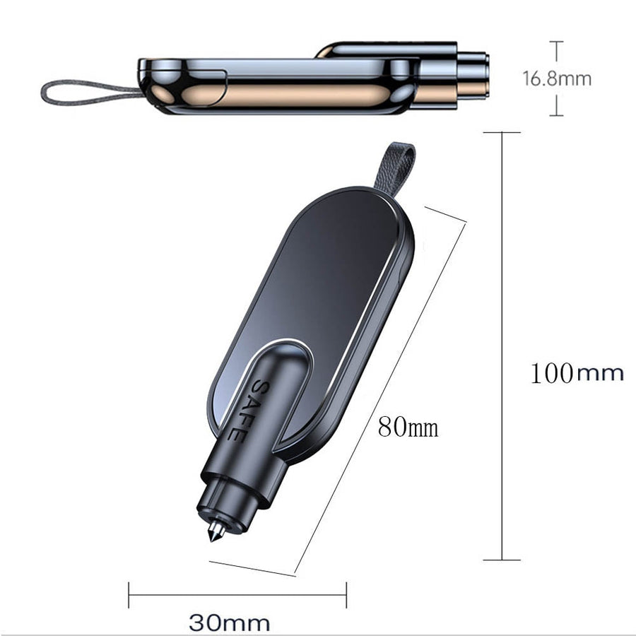 Car Belt Cutter Window Breaker Emergency Keychain - Image 7