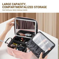 LED Mirror Travel Makeup Organizer Bag - Image 2