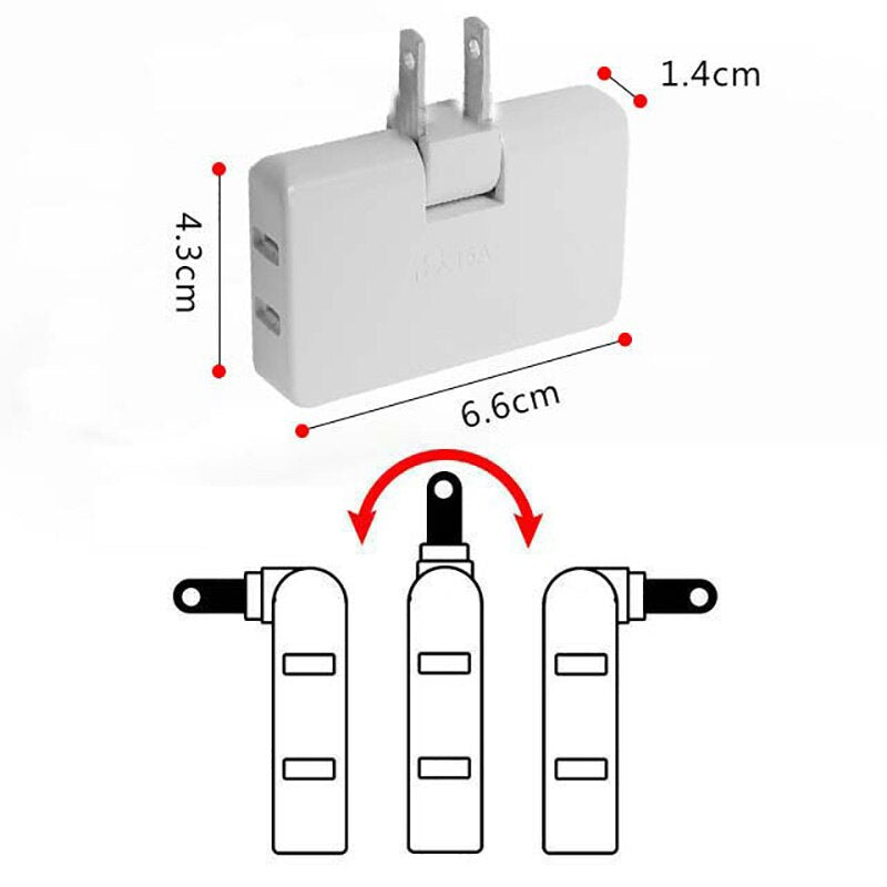 Foldable Tri-Plug Anywhere Charge Adapter - Image 3
