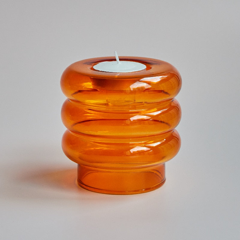 Dual Glass Spiral Candle Holder - Image 7