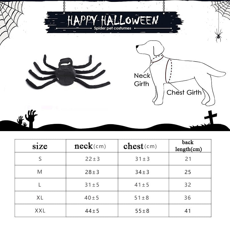 Black Spider Pet Costume