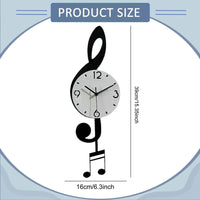 Musical Note Pendulum Wall Clock - Image 7