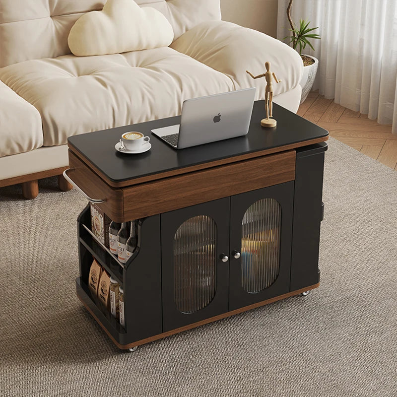 Vintage Style Lift-Top Hidden Storage Coffee Work Table - Image 1