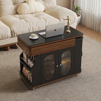 Vintage Style Lift-Top Hidden Storage Coffee Work Table - Image 1