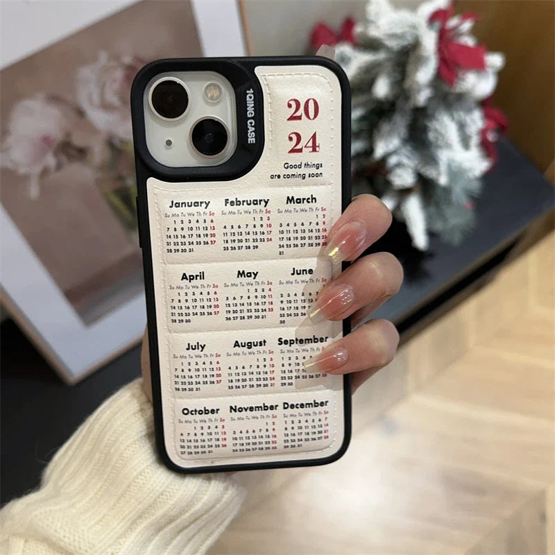 2024 Calendar Time Wrap iPhone Case