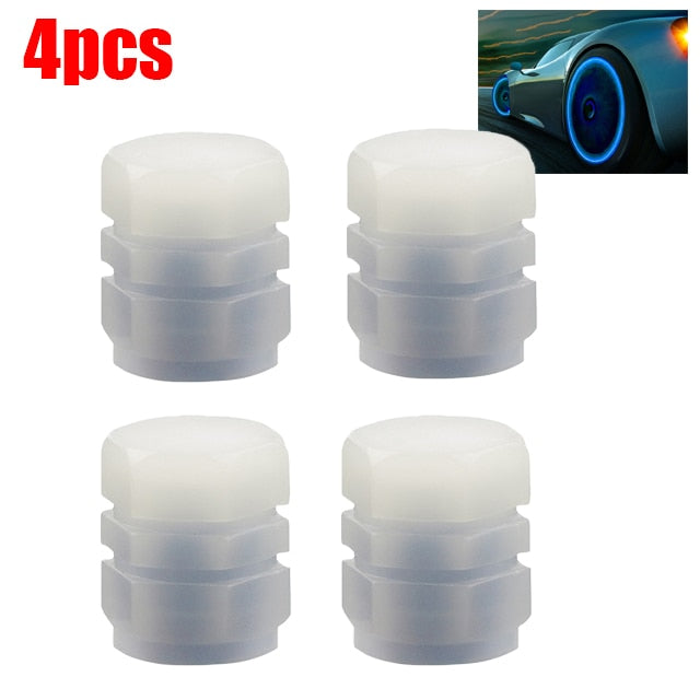 4PCS Luminous Car Valve Caps