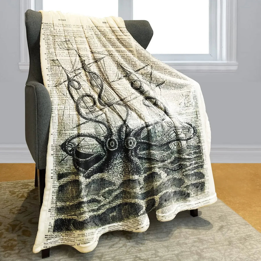 Sea Life Ocean Throw Octopus Blanket - Image 5