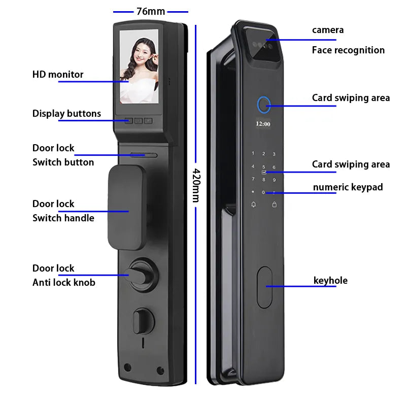 Automatic Secure Face Recognition Smart Fingerprint Door Lock - Image 3