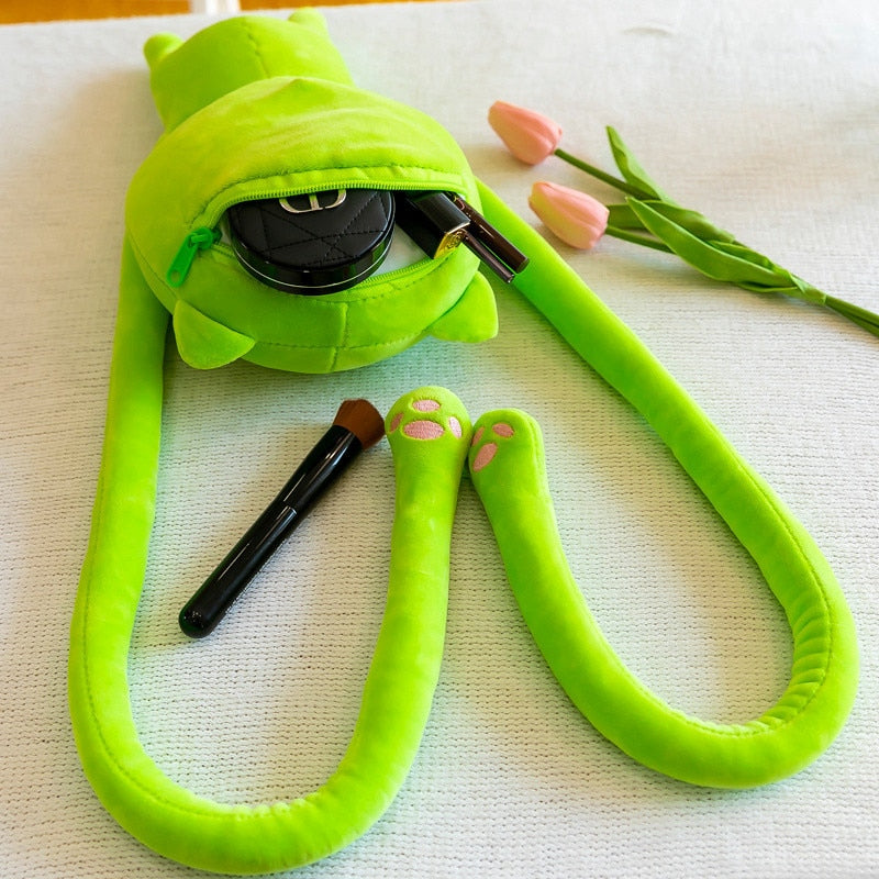 Green Cat Plush Toy Pillow - Image 5
