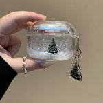 Frosted Tree Protective Transparent AirPods Case