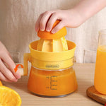 Dual Press Hand Powered Effortless Lemon Fruit Juicer