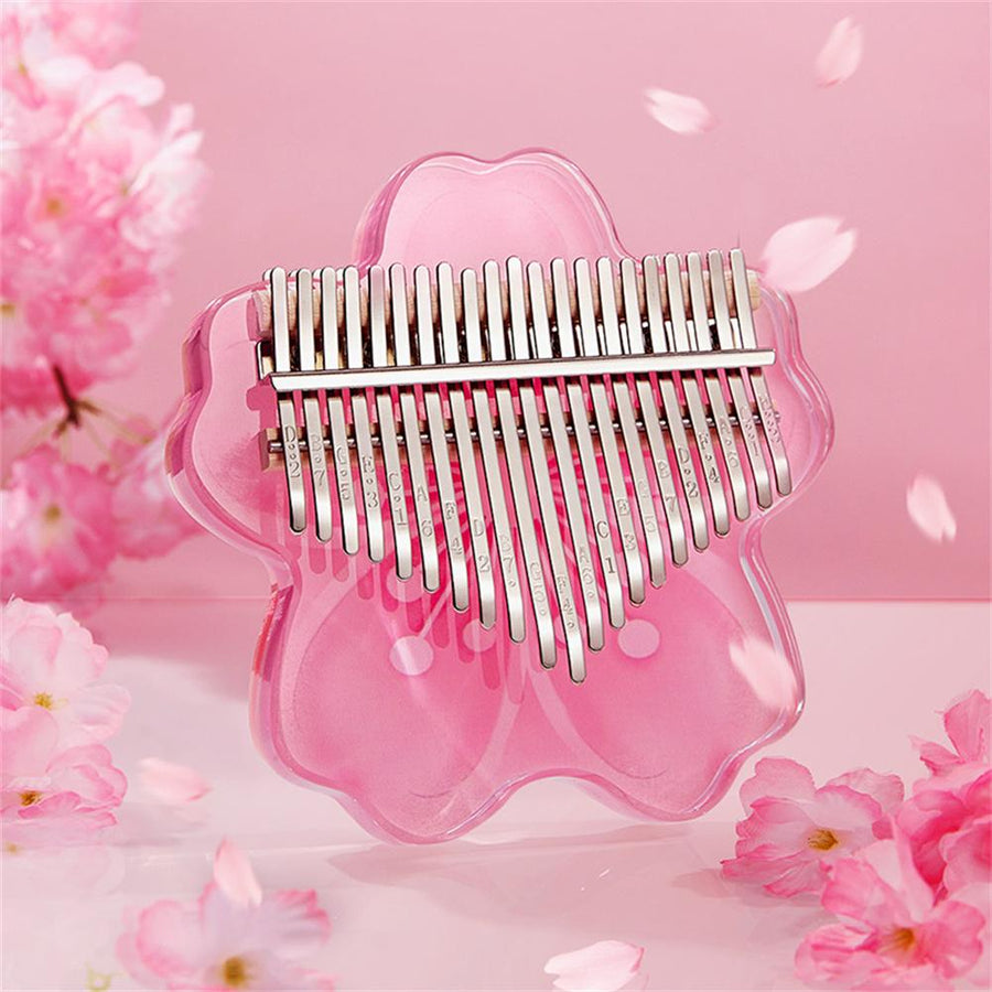 Cherry Blossom Kalimba Acrylic Thumb Piano - Image 1