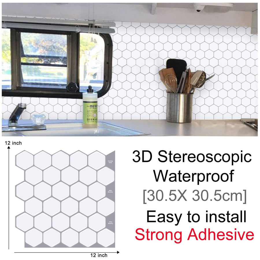 3D Self-Adhesive Hexagonal Wall Stickers - Image 5