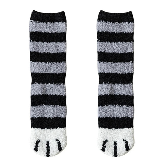 Plush Winter Cute Cat Paws Sock - Image 9