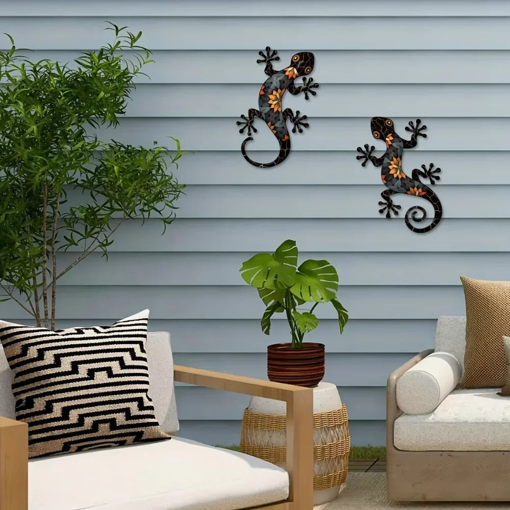 Artistic Mosaic Gecko Wall Decor - Image 5