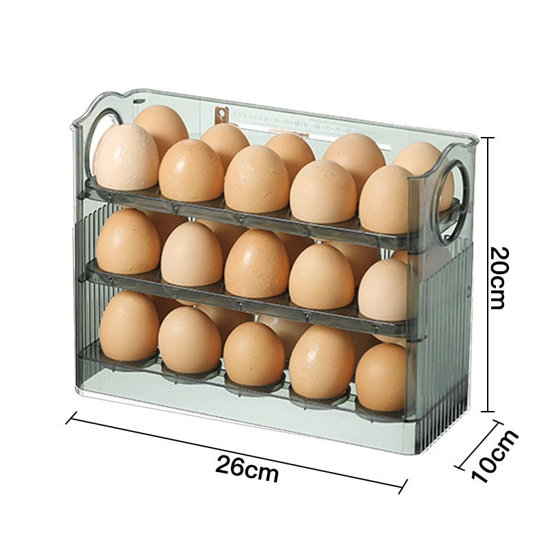 Automatic Flip Egg Storage Rack