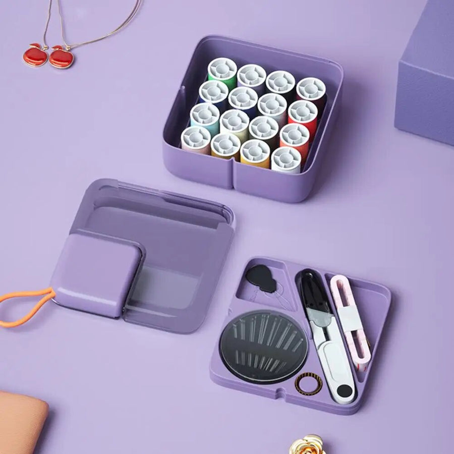 Trendy Pastel-Colored Travel Sewing Kit - Image 1