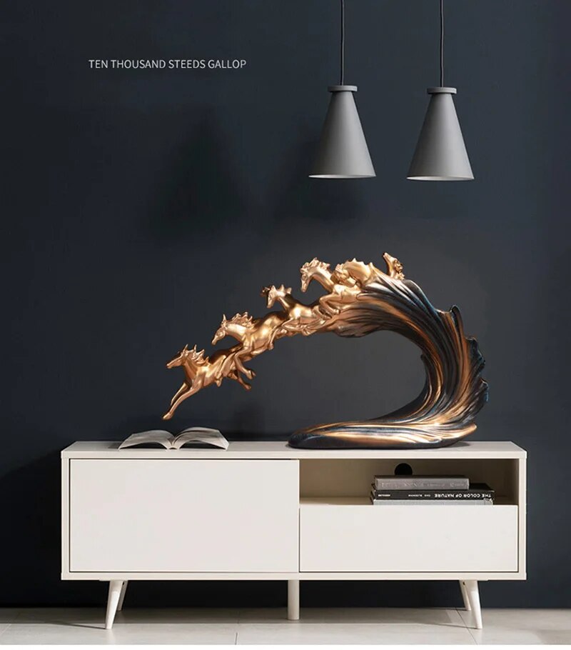 Nordic Luxury Galloping Horse Home Decoration - Image 4