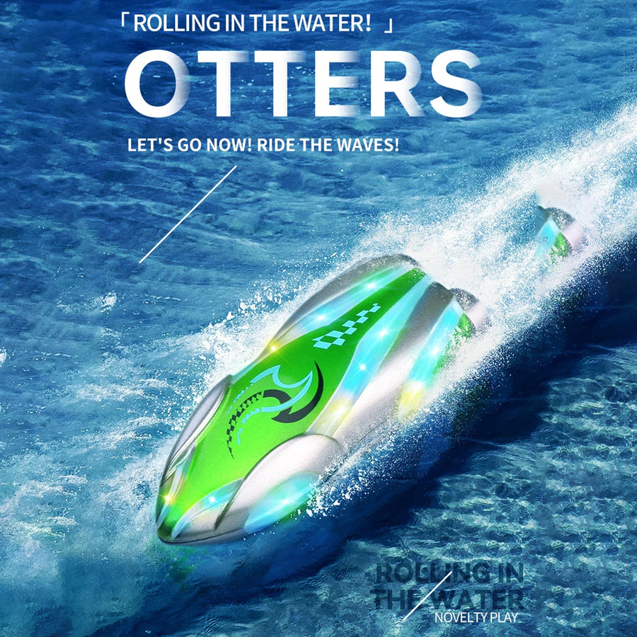 High-Speed LED Light Remote Mini Toy Boat - Image 3