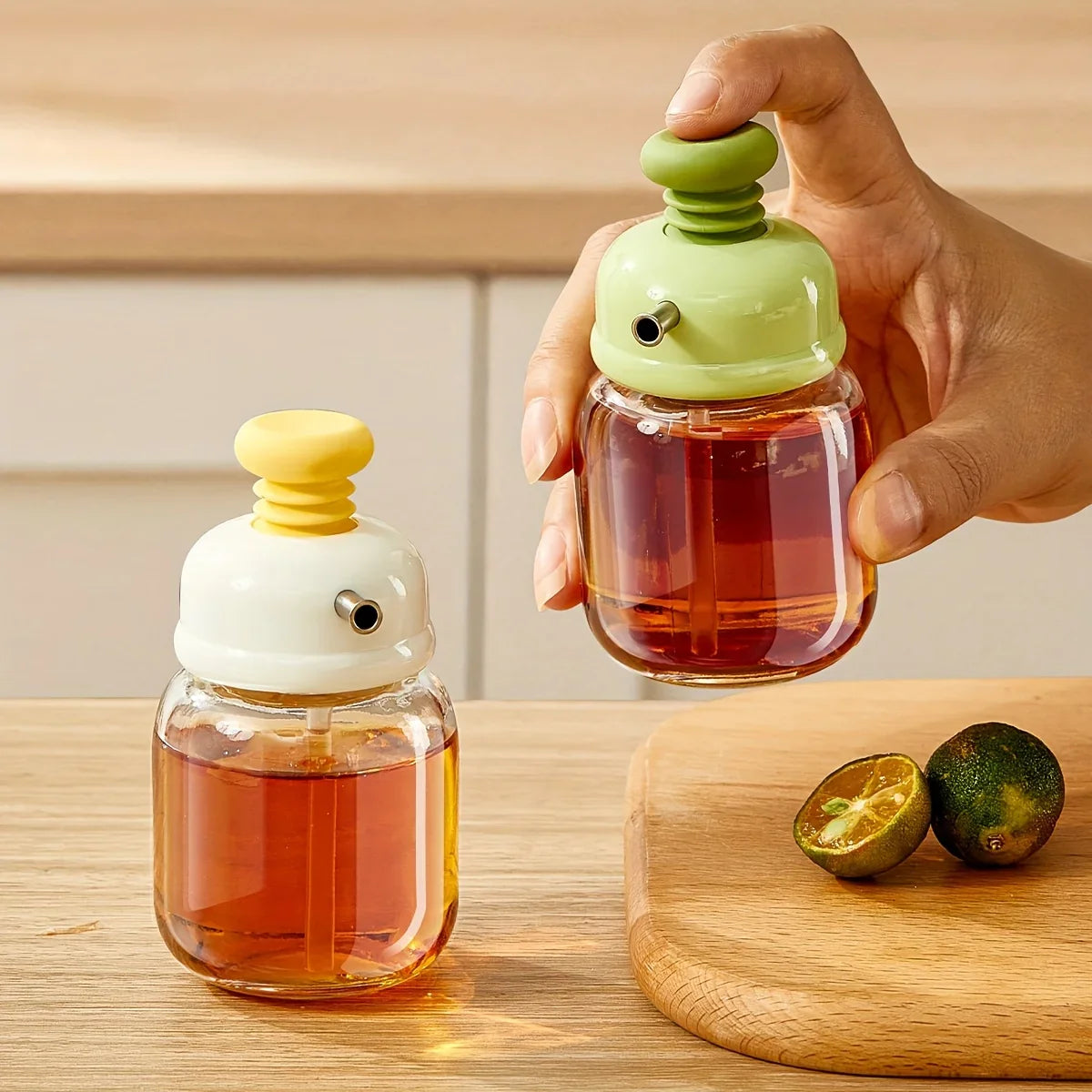 Press Easy Glass Oil Sauce Dispenser Bottle - Image 4