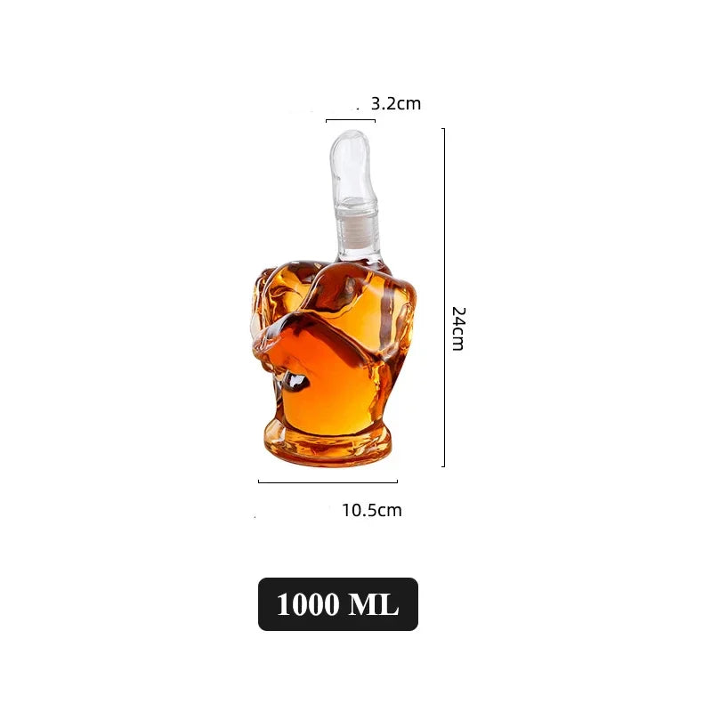 Middle Finger Crystal Clear Fun Decanter - Image 3