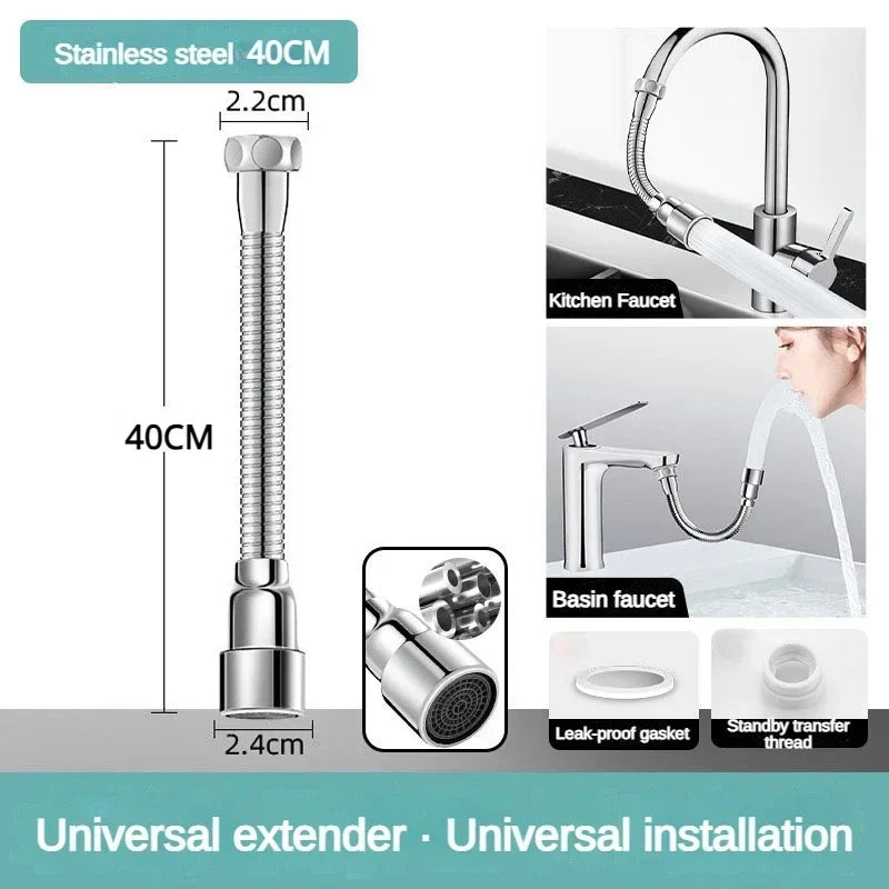 Universal Flexible Adjustable Kitchen Faucet Extender Nozzle - Image 11