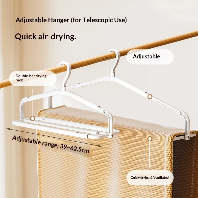 Fold Away Extendable Laundry Hanger Rack - Image 2