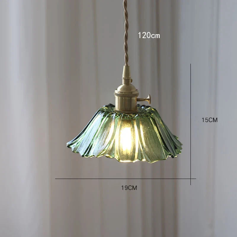 Blush Bloom Vintage Glass Pendant Light