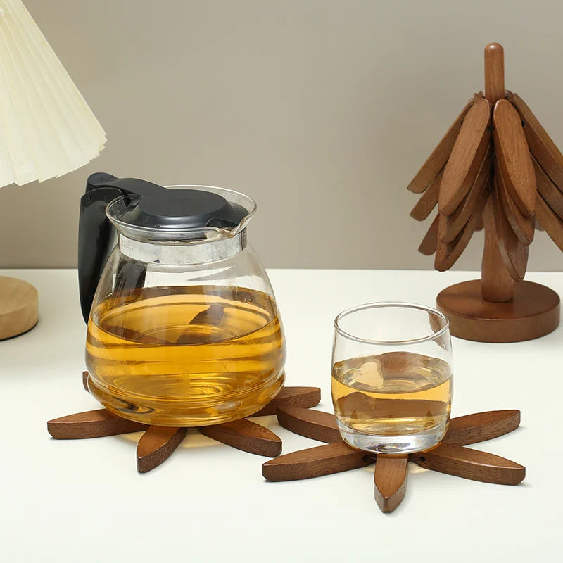 Wooden Tree Heat Resistant Coaster Set - Image 3