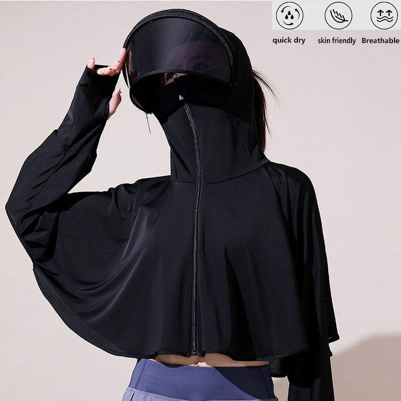 Ice Silk UV Protection Hooded Windbreaker Jacket - Image 6