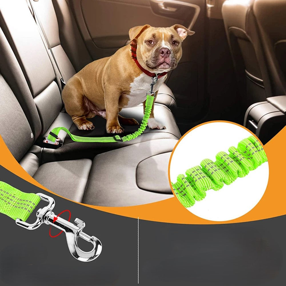 Adjustable Double Breathable Mesh Pet Car Safety Leash