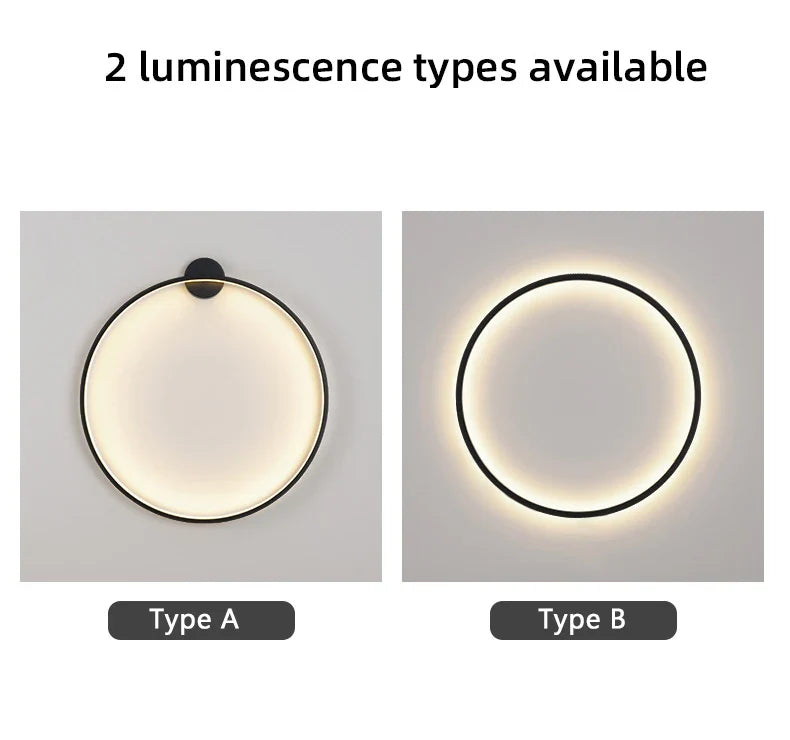 Minimalist LED Circle Background Wall Lamp