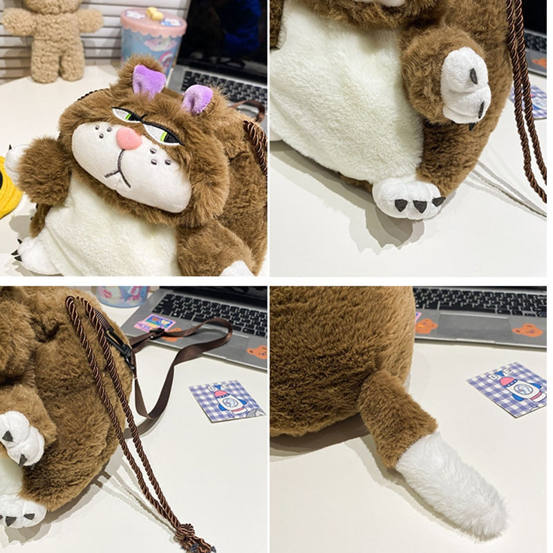 Bored Plush Cat Shoulder Bag - Image 2