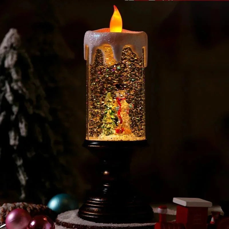 Snowfall Crystal Christmas Candle Light - Image 5