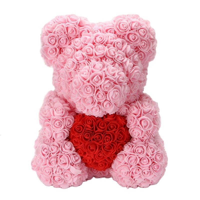 Artificial Rose Flowers Teddy Bear - Image 33