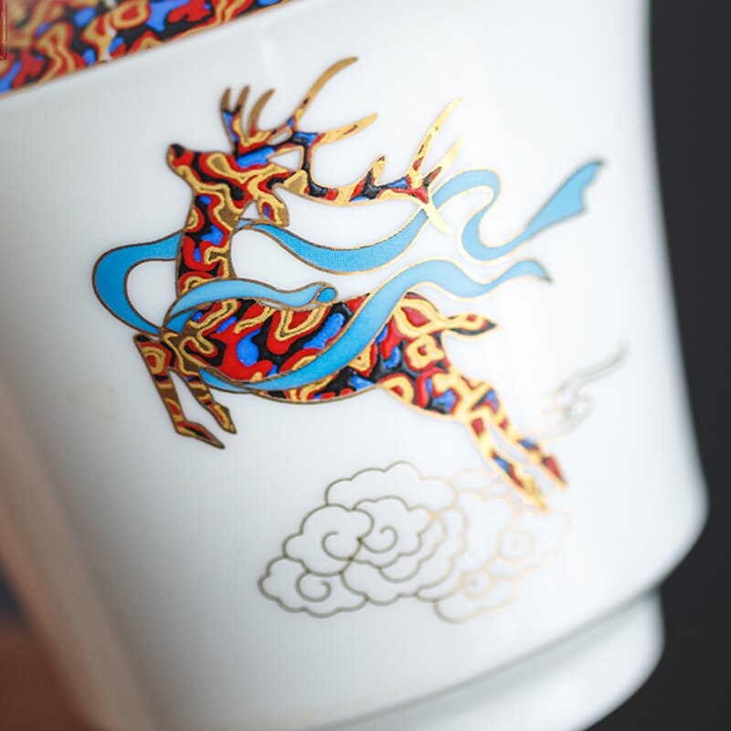Magical Winter Ceramic Tea Cup Set - Image 4