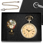 Digital Stainless Steel Pocket Watch Gift Set