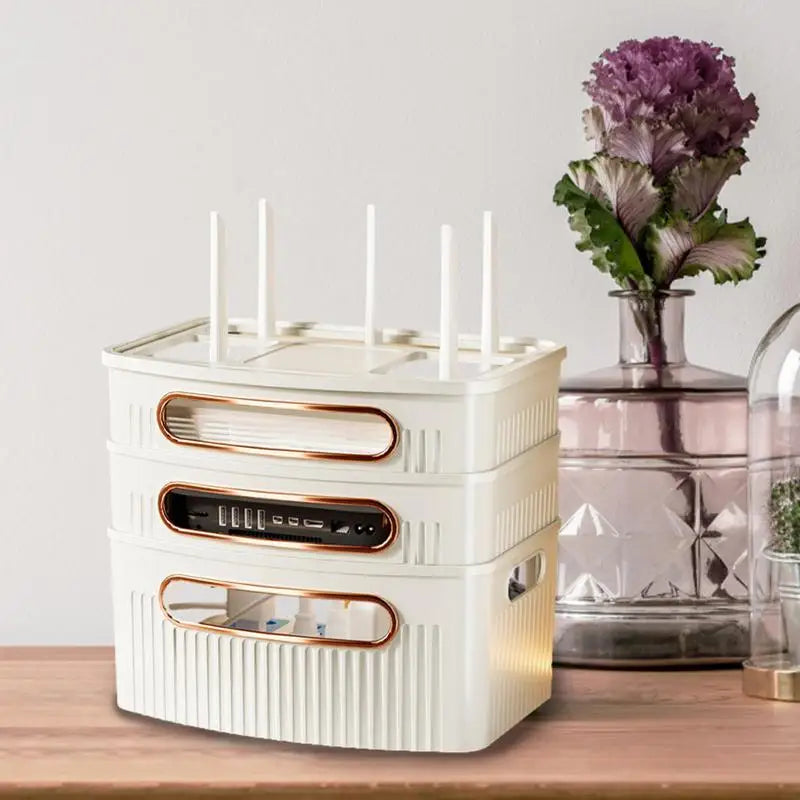 Dustproof Decorative Router Storage Box Organizer - Image 1