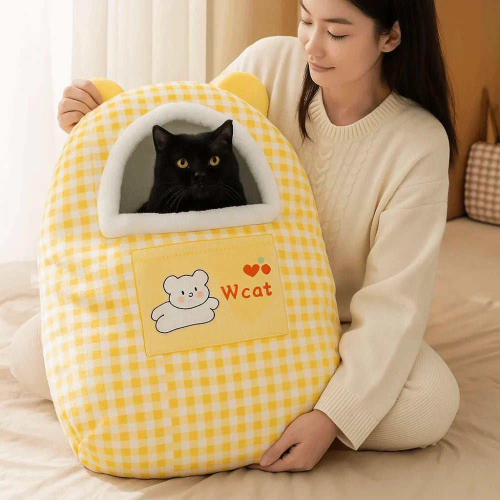 Snuggle Dreams Comfy Cat Bed House - Image 5