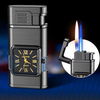 Dual Flame Built-in Watch Butane Gas Lighter - Image 7