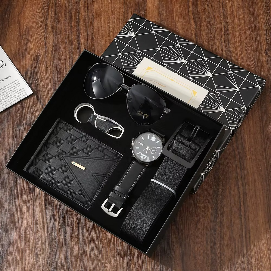 Elegant Men's Luxury Leather Gift Set