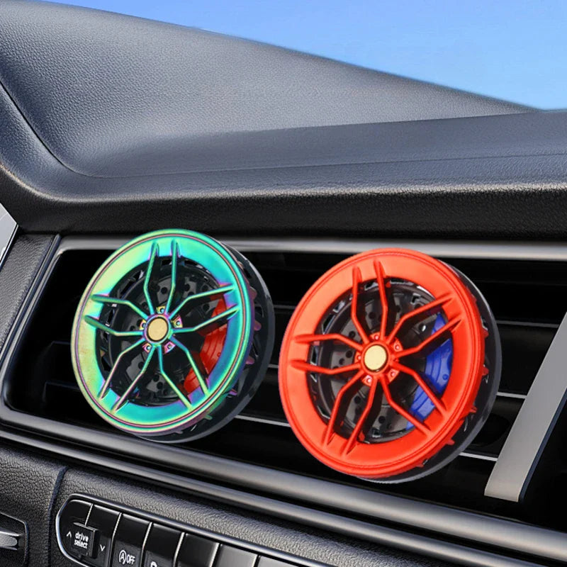 Stylish Wheel Air Vent Rotatable Aromatherapy Car Air Freshener - Image 4