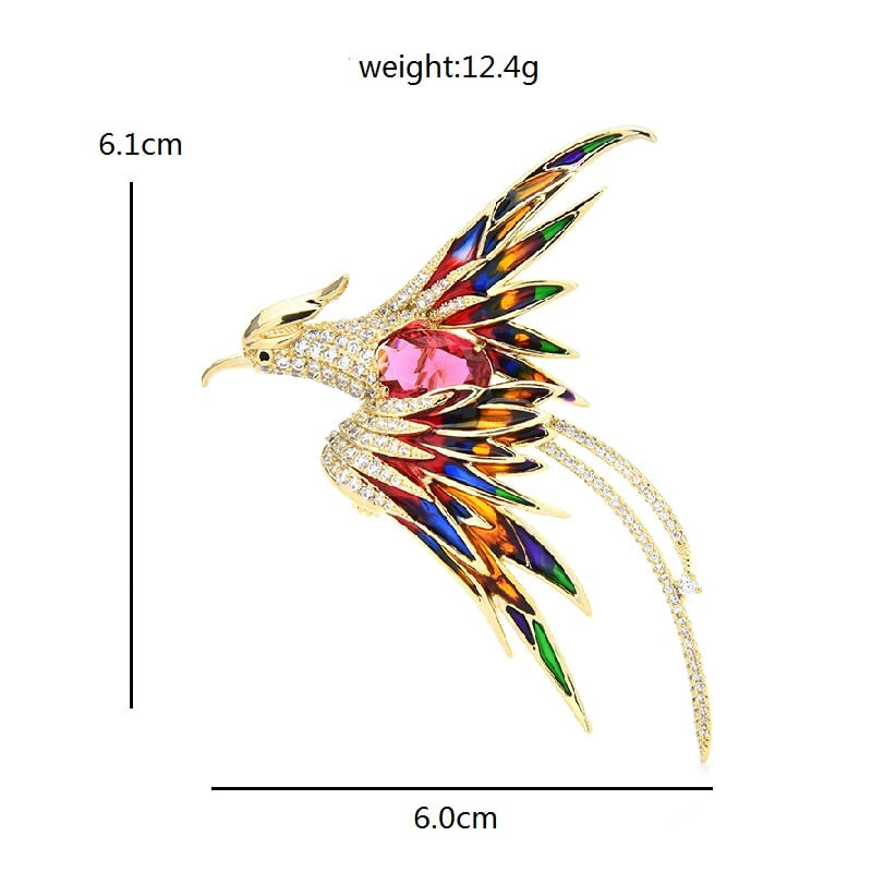 Colorful Flying Phoenix Brooches - Image 8