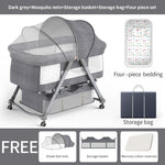 Adjustable Foldable Portable Minimalist Baby Crib