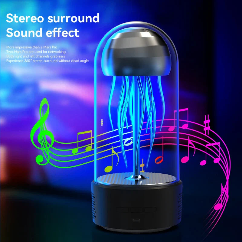 Jellyfish Portable Powerful Colorful Speaker Night Lamp - Image 2