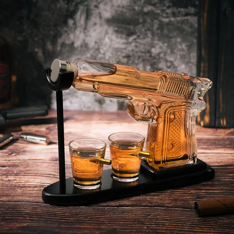 Gun Shape Bullet Glass Decanter Set - Image 2
