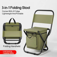 Built-in Cooling Bag Portable Folding Outdoor Stool - Image 4