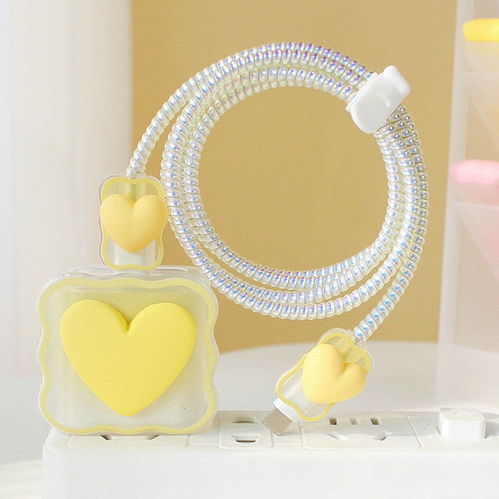 Transparent Love Charging Cable Protector Case