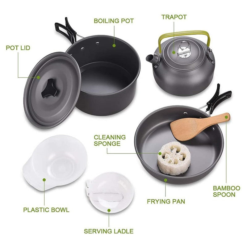 Camping Travel Cookware Kit